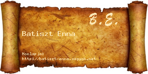 Batiszt Enna névjegykártya